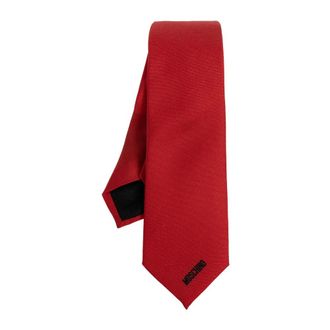 Moschino Accessoires, Heren, Rood, ONE Size, M5913 Zijden Stropdas