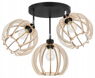 OEM L&aacute;mpara De Techo Colgante Led Moderna De Madera