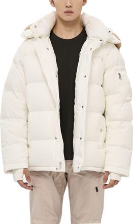 AlphaStyle Minto Mens Detachable Hood Puffer in Bone at Nordstrom, Size Xx-Large
