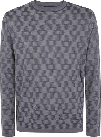 Emporio Armani Round-neck Truien - Heren - Ronde hals truien - Grijs - S - Truien & Vesten