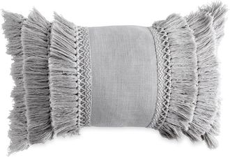 Peri Home Fringe Pillow in Grey at Nordstrom