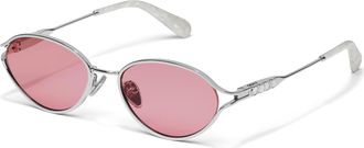 Quay Womens Formal Affair Adorned Sunglasses In Silver/peony