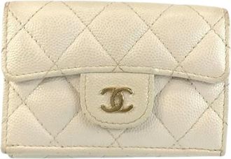 Chanel Pre-owned Matelasse Tri-Fold Short Wallet - - Pre-owned - Donna - Beige - ONE SIZE