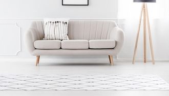 Calo Deluxe Teppich »Jardan-2000« rechteckig 20 mm Höhe besonders weich durch Microfaser, Rauten-Design