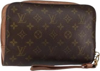 Louis Vuitton Pre-owned Clutches, female, Brown, Size: ONE SIZE Pre-owned Canvas Clutch