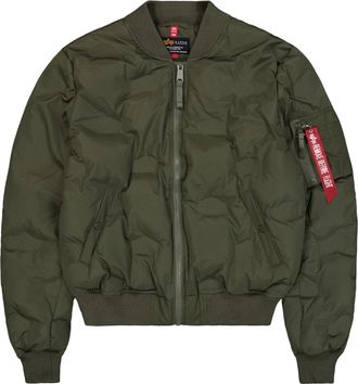 Alpha Industries Winterjacke ALPHA INDUSTRIES MA-1 Emb. Logo Puffer, Herren, Gr. XXL, gr&uuml;n (schwarz olive), Obermaterial: 100% Polyester; Futter: 100% Polyester; F&uuml;llu