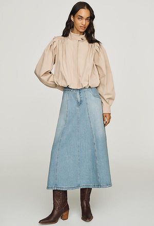 Pilcro Denim A-Line Maxi Skirt