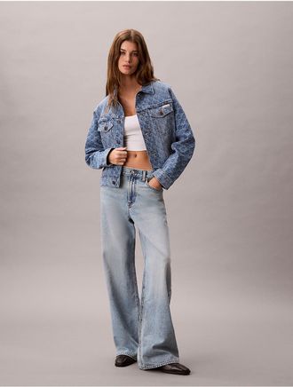 Calvin Klein Jeans Calvin Klein Womens Classic Trucker Jacket - Blue - XL