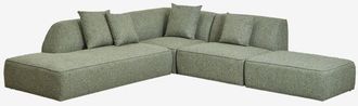 Sklum Sof&aacute; Modular Esquinero De 3 Piezas Con Div&aacute;n Izquierdo Y Puff Tapizado Cardea Sklum