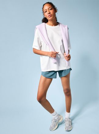 I.FIV5 Womens Oversized stretch cotton T-shirt