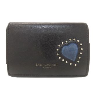 Saint Laurent Black Blue Wallet (Tri-Fold) (Pre-Owned)