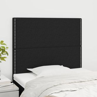 vidaXL Cabeceros 2 Unidades De Tela Negro 80x5x78/88 Cm Vidaxl