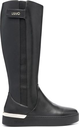 Liu Jo Black Silvia 89 Polyurethane Side Zip Boots