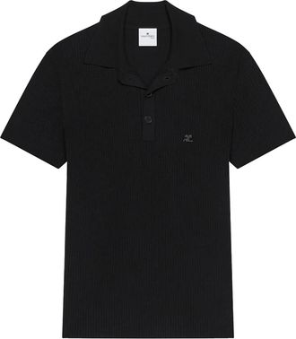 Courr&egrave;ges Polo in maglia - Nero