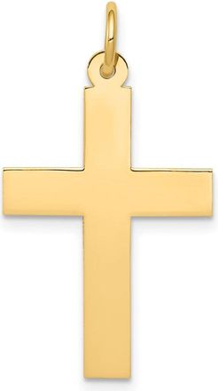 Diamond2Deal 14k Yellow Gold Polished Cross Pendant