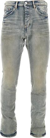 Purple Jeans P005 con effetto schiarito - Blu