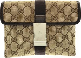 Gucci Beige Brown Gg Canvas Fanny Pack (Pre-Owned)