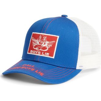 Boys Lie Varsity Snapback Trucker Hat in Blue at Nordstrom