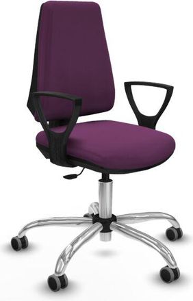 Piqueras y Crespo Piqueras Y Crespo - Elche Cp Similpiel Morado Brazos Fijos Base Cromada Ruedas Engomadas 65mm