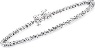 RS Pure by Ross-Simons Diamond Tennis Bracelet in Sterling Silver