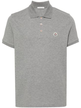 Moncler Polo con applicazione logo - Grigio