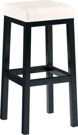 Clp Taburete De Bar Taylor Altura Del Asiento 83 Cm Estructura De Metal Negro Blanco Simil Cuero