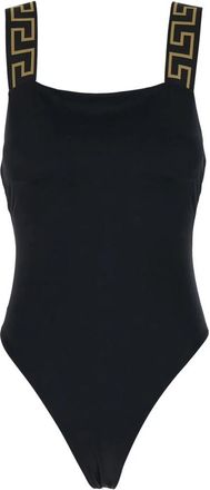 Versace Greca Border One-Piece Badpak - Dames - Badpakken - Zwart - S - Nylon - Badmode