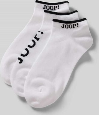 Joop Sneakersocken mit Label-Details im 3er-Pack in Weiss, Gr&ouml;&szlig;e 35-38