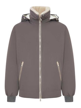 Brunello Cucinelli Padded Jacket With Shearling