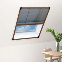 OEM Mosquitera Plisada Para Ventanas, Aluminio, Marr&oacute;n, 80 X 100 Cm - Crezuo