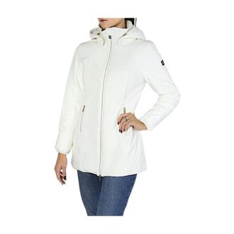 Yes-Zee Polyamide Jas met Knoopsluiting en Voorzakken - Dames - Winterjassen - Wit - 2XL - Jassen