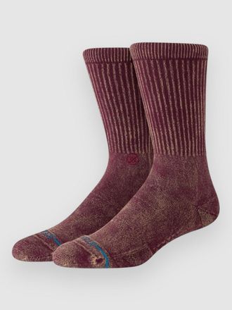 Stance Icon Dyed Crew Socks rojo