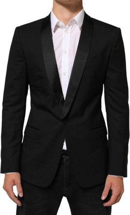 Dolce & Gabbana Black MARTINI 1 Button Suit Jacket Mens Blazer