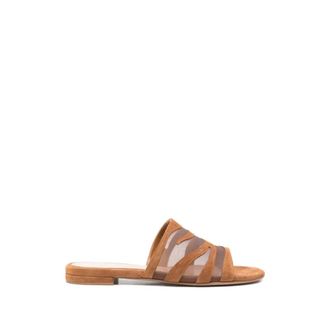 Gianvito Rossi Sliders, female, Brown, Size: 8 1/2 US Slip-on Flat Sandals