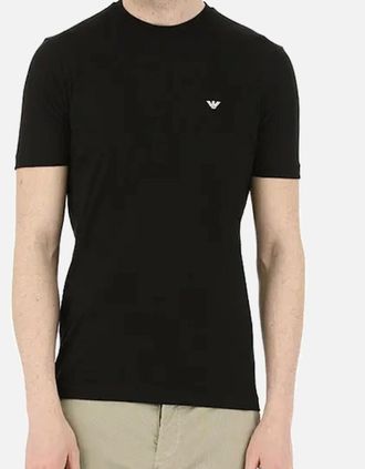 Emporio Armani Mens Core Logo T-Shirt - Black - Size: 44