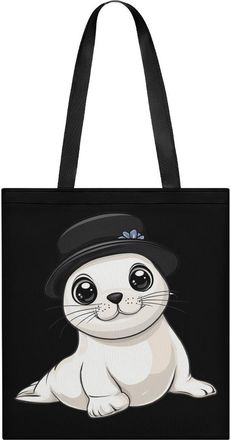 Generic Cute White Sea Lion Tote Bag for Women Men Shoulder Bags Purses Pouch Handbags