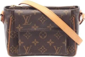 Louis Vuitton Pre-owned Mini Bags, female, Brown, Size: ONE SIZE Pre-owned Vivasite PM Monogram Coated Canvas Shoulder Bag