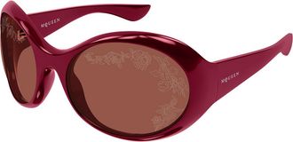 Alexander McQueen AM0592S 006 Mens Sunglasses Red Size 65 - Free RX Lenses - Free RX Lenses
