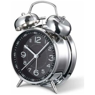 OEM Sveglia Potente Per Chi Ha Il Sonno Pesante, Movimento Al Quarzo Silenzioso Da 10,2 Cm Con Retroilluminazione E Doppia Suoneria (grigia)