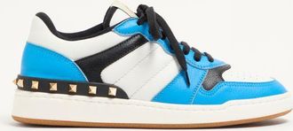 Valentino Garavani Sneaker Freedots Bicolore In Capretto E Vitello Nappato Con Dettaglio Borchie Uomo AZZURRO/MULTICOLOR 40.5