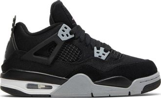Air Jordan Womens Jordan 4 Retro Black Canvas