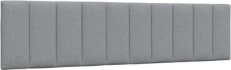 vidaXL Cabecero De Cama Acolchado Tela Gris Claro 200 Cm Vidaxl