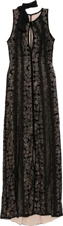 Saiid Kobeisy Abito lungo in pizzo - Nero