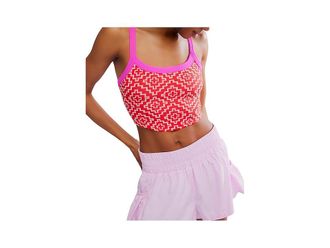 Free People Movement All Clear Cami Jacquard Womens Clothing Fuchsia Flirt Geo Co : XS (Womens 0-2), Elastane/Polyamide