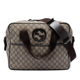 Gucci Pre-owned Gucci GG Supreme Interlocking G Briefcase Unisex 2GWVI6Z15II695RK