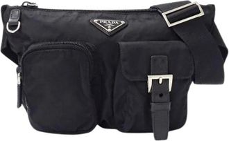 Prada Pre-owned Nylon Belt Bag - Dames - Vintage Heuptassen - Zwart - ONE Size - Nylon - Vintage