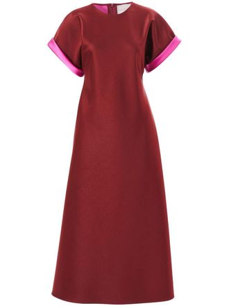 Carolina Herrera bias-cut satin midi dress - women - Polyester - 2 - Red