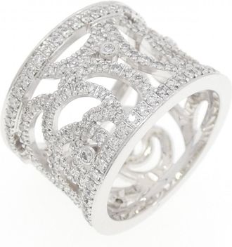 Chanel White Gold White Gold (18K) Band Ring (Pre-Owned)