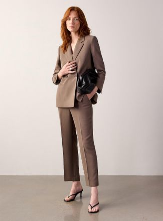 Contemporaine Womens Universal textured crepe dress pant Fit: Semi-slim leg, mid rise