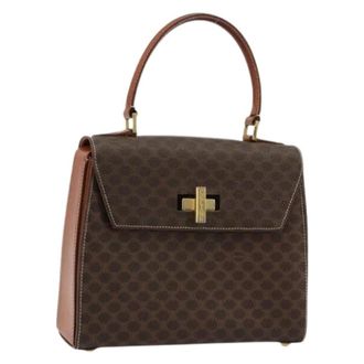 Celine Pre-owned Handbags, female, Brown, Size: ONE SIZE Pre-owned Vintage Macadam Hand Bag